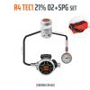 Tecline automat oddechowy R4 Tec1 21% O2 G5/8 z manometrem, zestaw stage