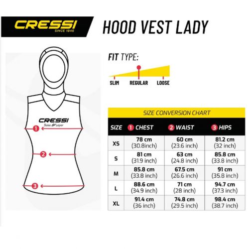Cressi kamizelka z kapturem damska 2,5 mm ()