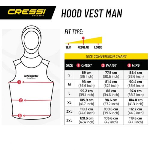 Cressi kamizelka z kapturem męska 2,5 mm ()
