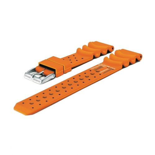 Chris Benz pasek gumowy do zegarka Depthmeter Chronograph 300M, Rescue Diver 300M pomarańczowy ()