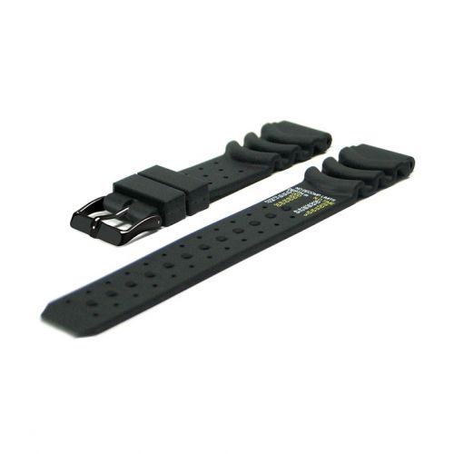 Chris Benz pasek gumowy do zegarka Depthmeter 200M, Chronograph 200M, Rescue Diver czarny ()