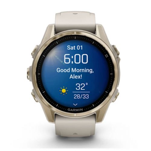 Garmin Fenix 8 Amoled 43 mm Soft Gold z piaskowym paskiem (010-02903-11)