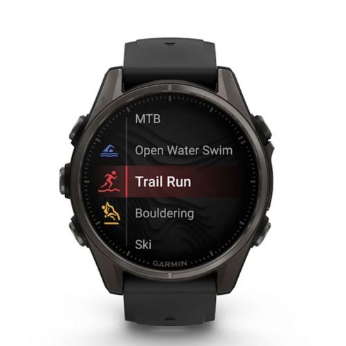  Garmin Fenix 8 Amoled 43 mm Carbon grey DLC titanium z czarnym paskiem (010-02903-21)