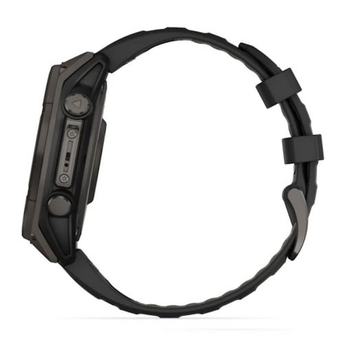 Garmin Fenix 8 Solar 47 mm Carbon grey DLC titanium z czarnym paskiem   (010-02906-11)