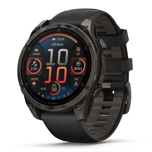 Garmin Fenix 8 Amoled 47 mm Carbon grey DLC titanium z czarnym paskiem (010-02904-21)