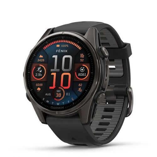  Garmin Fenix 8 Amoled 43 mm Carbon grey DLC titanium z czarnym paskiem (010-02903-21)