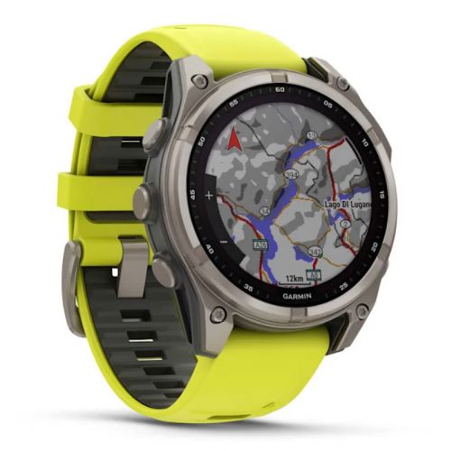 Garmin Fenix 8 Solar 47 mm tytanowy z żółtym paskiem  (010-02906-21)