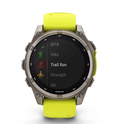 Garmin Fenix 8 Solar 47 mm tytanowy z żółtym paskiem  (010-02906-21)