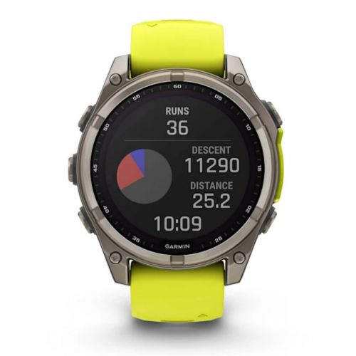 Garmin Fenix 8 Solar 47 mm tytanowy z żółtym paskiem  (010-02906-21)