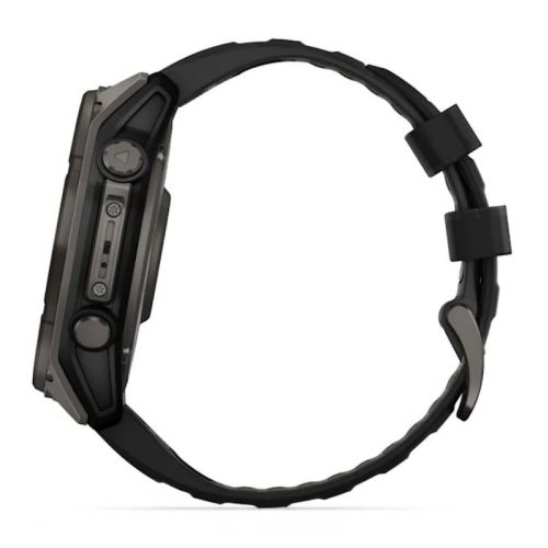 Garmin Fenix 8 Solar 51 mm Carbon grey DLC titanium z czarnym paskiem (010-02907-11)