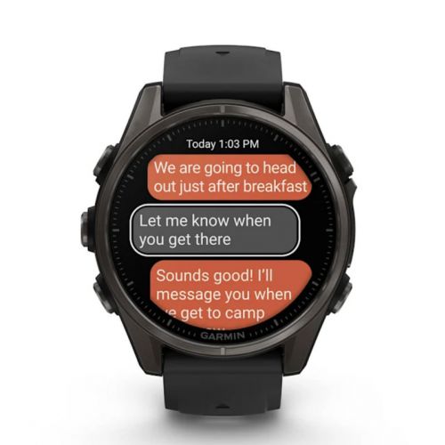  Garmin Fenix 8 Amoled 43 mm Carbon grey DLC titanium z czarnym paskiem (010-02903-21)