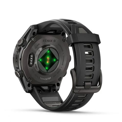  Garmin Fenix 8 Amoled 43 mm Carbon grey DLC titanium z czarnym paskiem (010-02903-21)