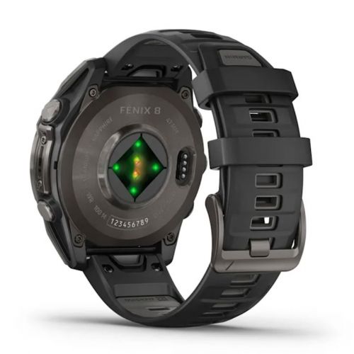 Garmin Fenix 8 Amoled 47 mm Carbon grey DLC titanium z czarnym paskiem (010-02904-21)