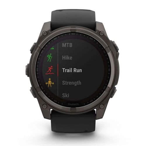 Garmin Fenix 8 Solar 51 mm Carbon grey DLC titanium z czarnym paskiem (010-02907-11)