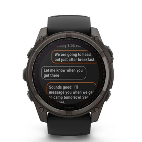 Garmin Fenix 8 Solar 51 mm Carbon grey DLC titanium z czarnym paskiem (010-02907-11)