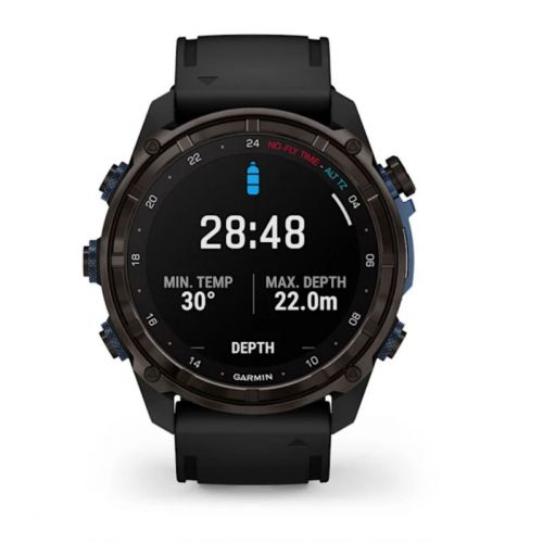 Garmin Descent Mk3i 51 mm + transmiter T2 - Tytanowy carbon grey, czarny pasek (BNDL-DMK3-51CGDT2)