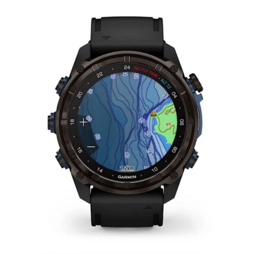 Garmin Descent Mk3i 51 mm + transmiter T2 - Tytanowy carbon grey, czarny pasek (BNDL-DMK3-51CGDT2)