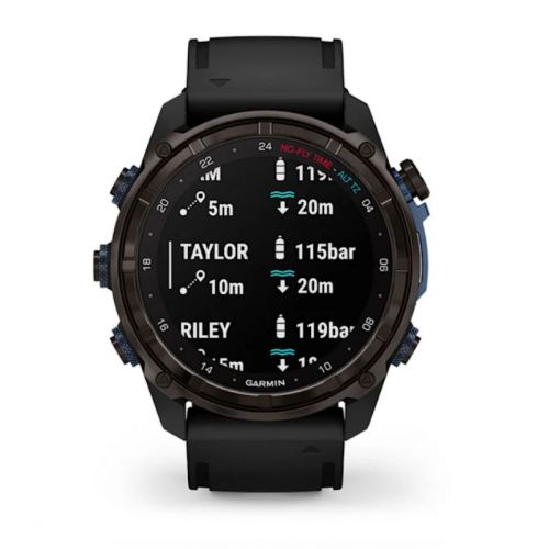 Garmin Descent Mk3i 51 mm + transmiter T2 - Tytanowy carbon grey, czarny pasek (BNDL-DMK3-51CGDT2)