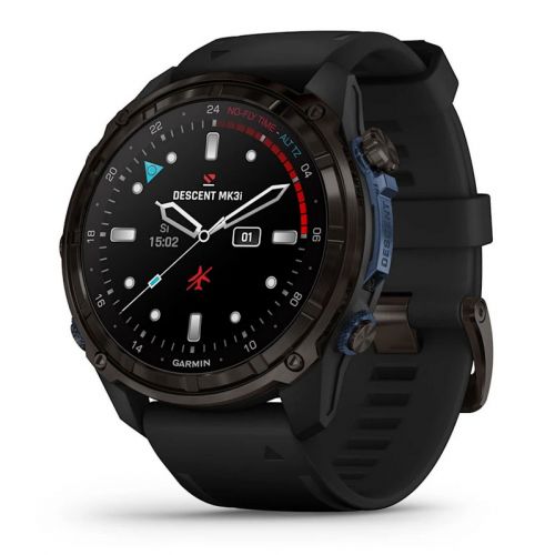 Garmin Descent Mk3i 51 mm + transmiter T2 - Tytanowy carbon grey, czarny pasek (BNDL-DMK3-51CGDT2)