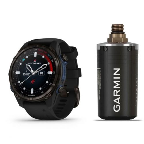 Garmin Descent MK3i 43 mm + transmiter T2 - Tytan z czarnym paskiem  (BNDL-DMK3i-43CGTDT2)