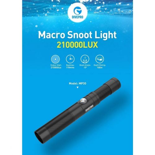 Divepro latarka MP30 Macro Snoot 210000 Lux ()