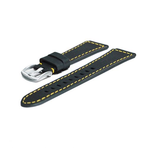 Chris Benz pasek syntetyczny Depthmeter 200M, Chronograph 200M czarno-żółty ()